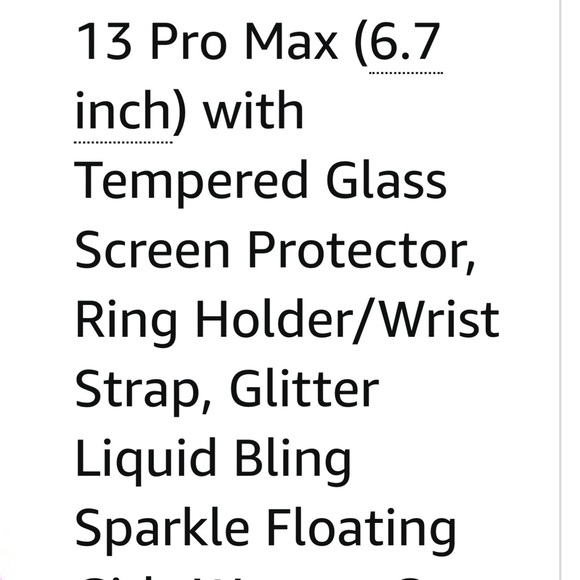 New, 13 Pro Max IPhone Sparkly Phone Case with Wrist Strap and Ring Holder - Picture 6 of 6